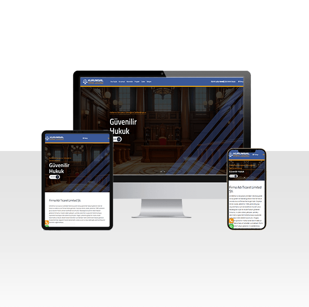 Avukatlık Bürosu ve Hukuk Ofisi Web Sitesi Paketi