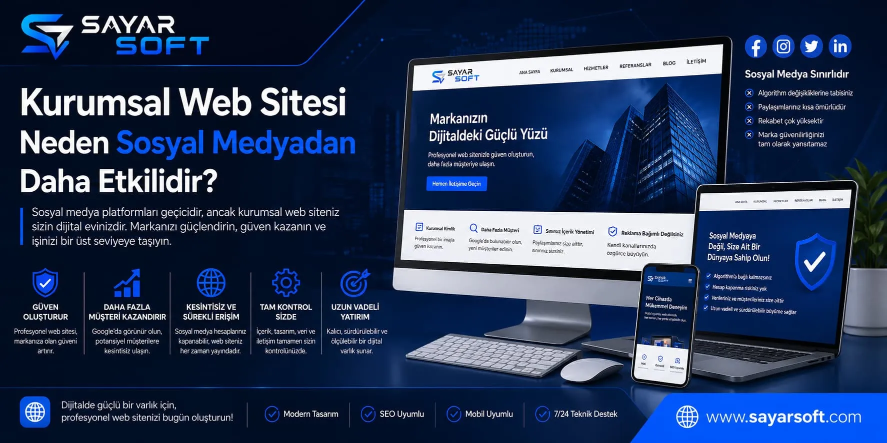 Kurumsal Web Sitesi Neden Sosyal Medyadan Daha Etkilidir?