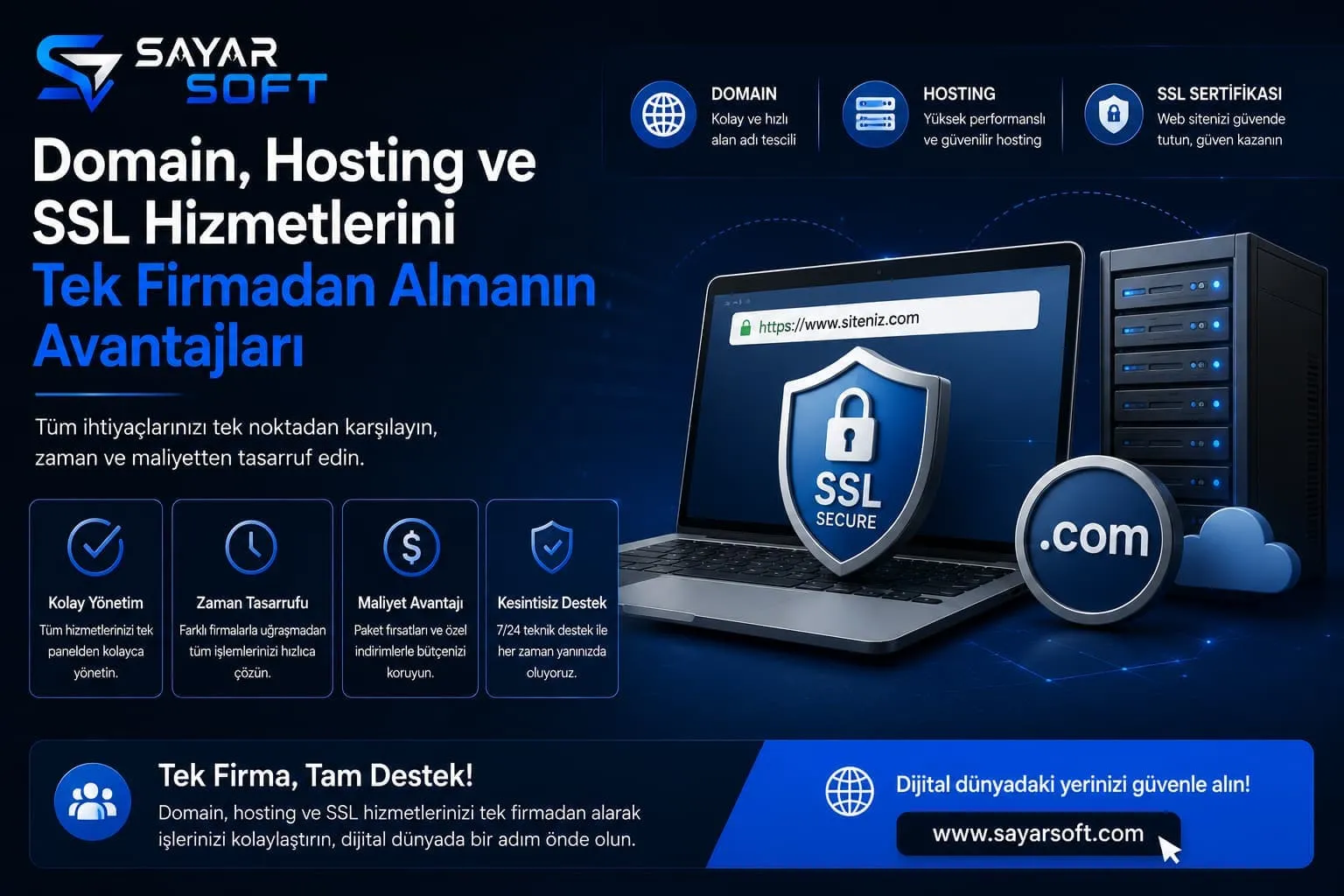 Domain, Hosting ve SSL Hizmetlerini Tek Firmadan Almanın Avantajları