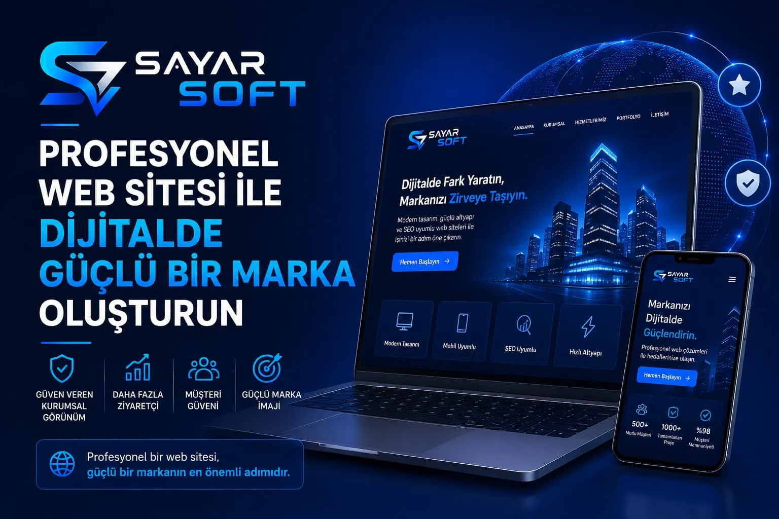 Profesyonel Web Sitesi ile Dijitalde Güçlü Bir Marka Oluşturun