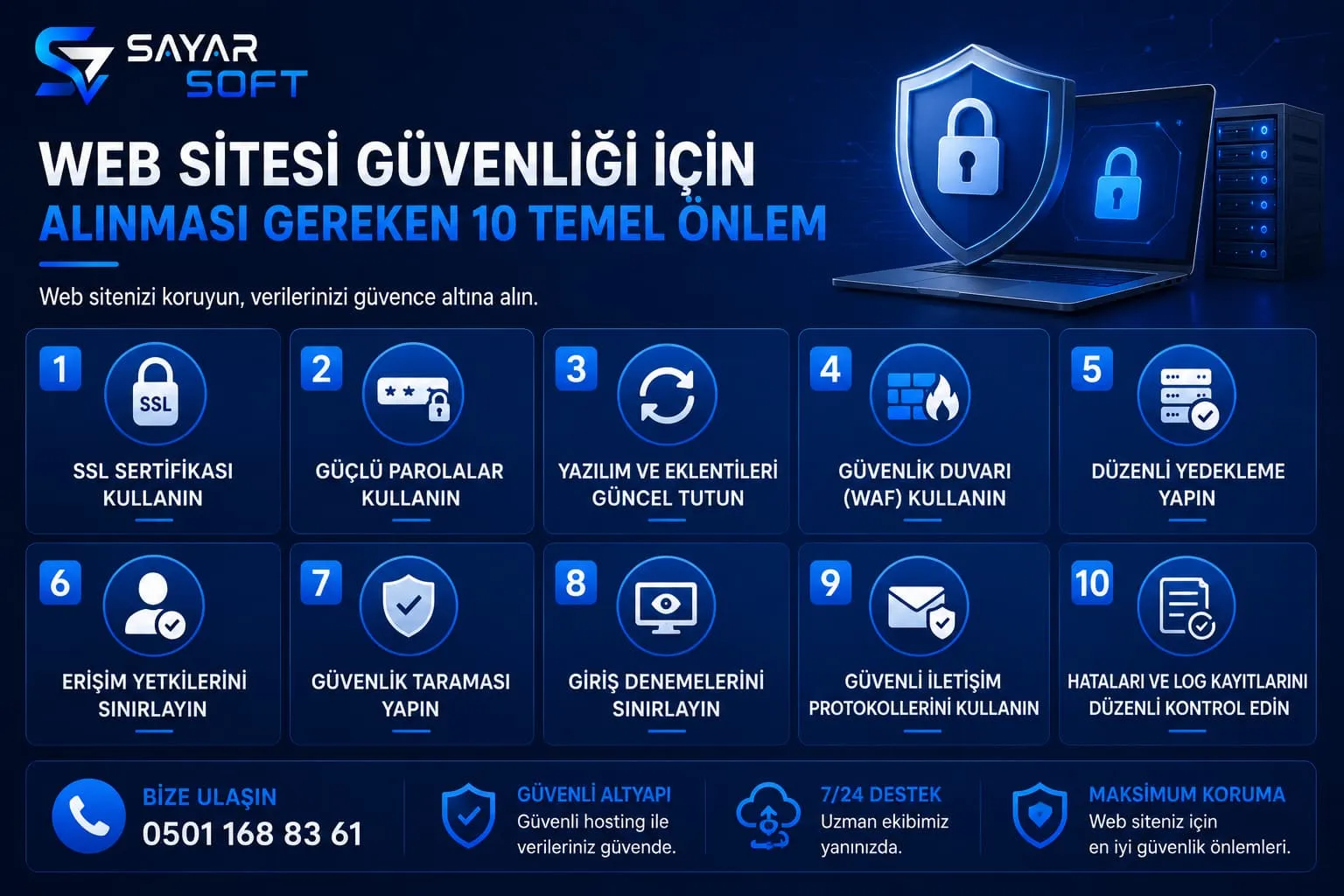 Web Sitesi Güvenliği İçin Alınması Gereken 10 Temel Önlem