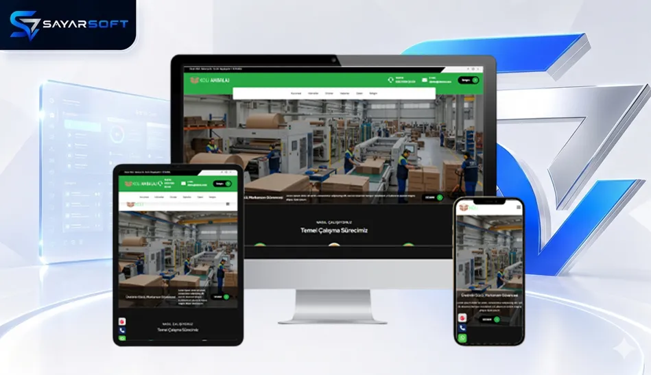 Koli ve Ambalaj Üretim Fabrikalarına Özel Hazır Web Sitesi Paketi