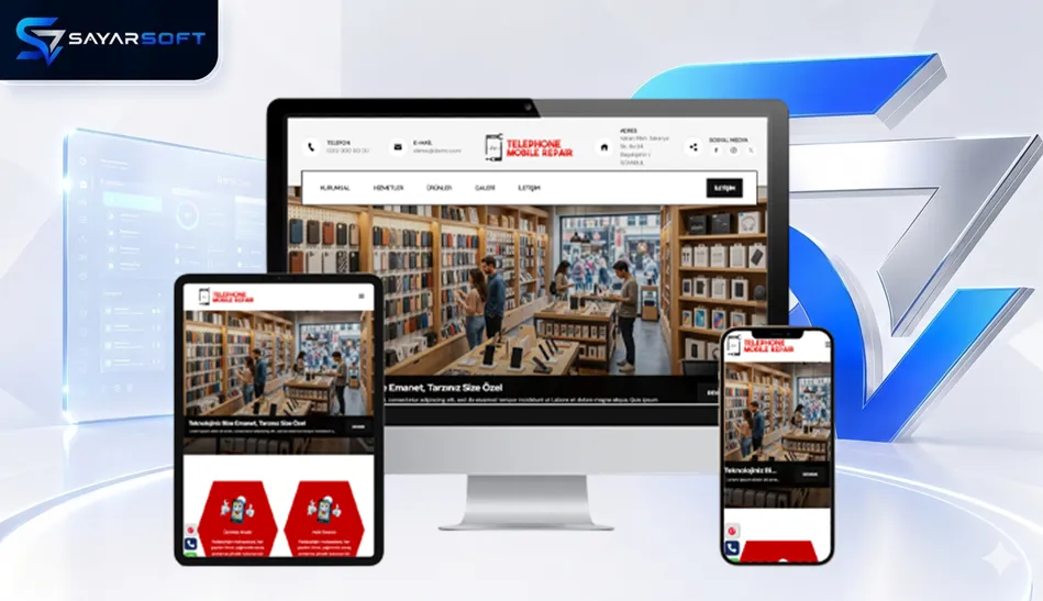 Telefon Satışı ve Teknik Servis Hizmetlerine Özel Hazır Web Sitesi Paketi