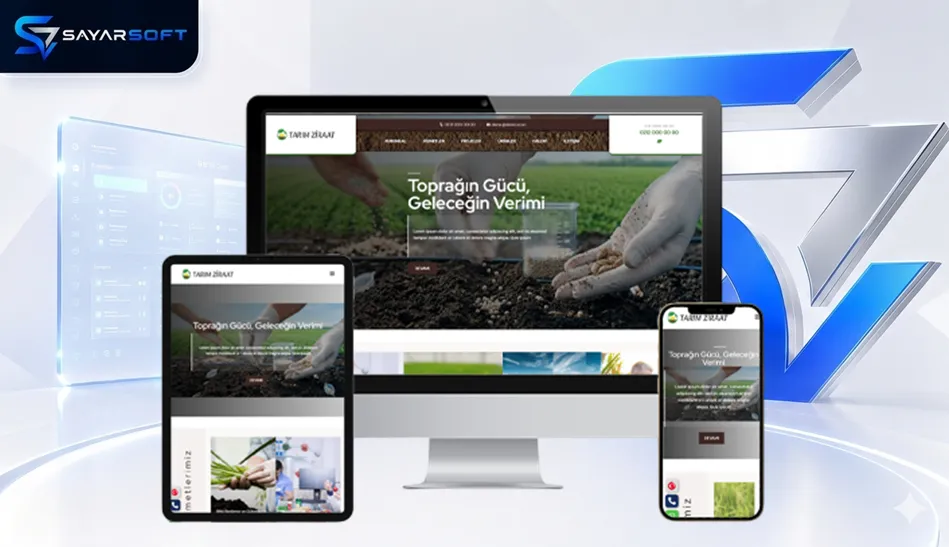 Tarım İlaçlama ve Ziraat Hizmetlerine Özel Hazır Web Sitesi Paketi