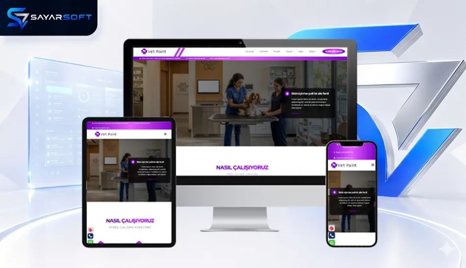 Veteriner Klinikleri ve Hayvan Sağlığı Merkezlerine Özel Hazır Web Sitesi Paketi