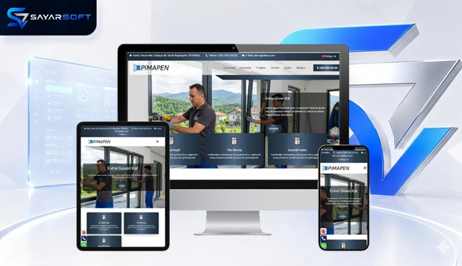 PVC ve Pimapen Sistemleri Firmalarına Özel Hazır Web Sitesi Paketi