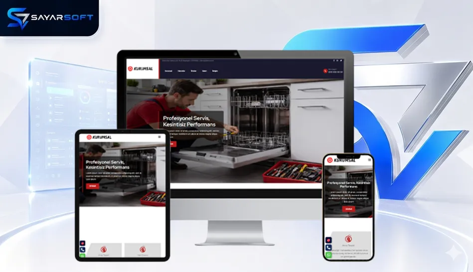 Yetkili Teknik Servis Firmalarına Özel Hazır Web Sitesi Paketieti