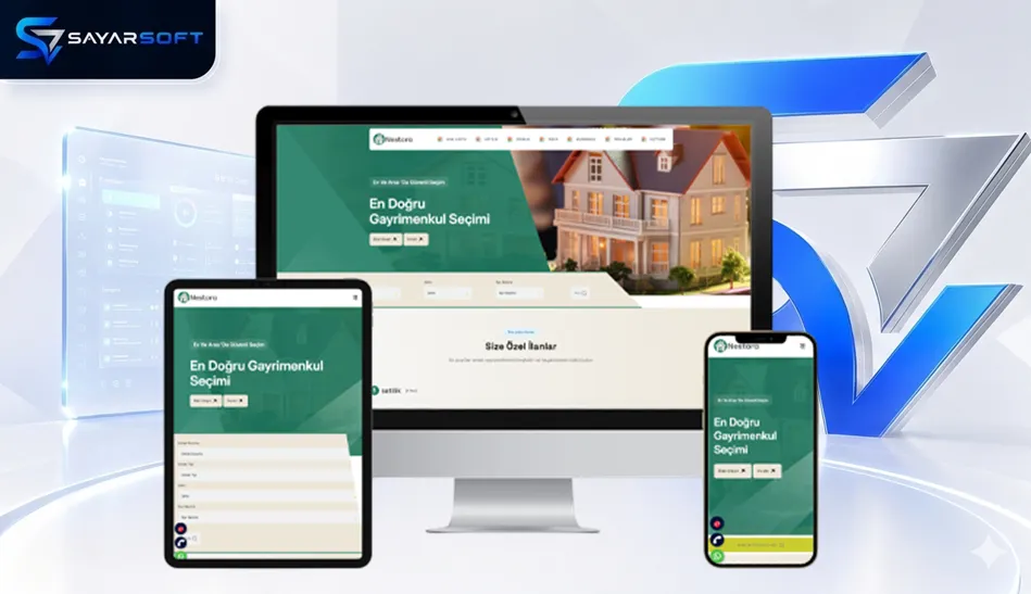 Emlak Firmaları ve Gayrimenkul Ofislerine Özel Hazır Web Sitesi Paketi