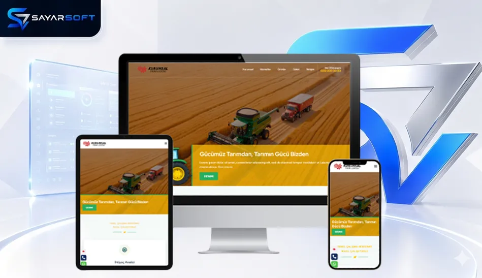 Ziraat Makineleri Firmalarına Özel Hazır Web Sitesi Paketi