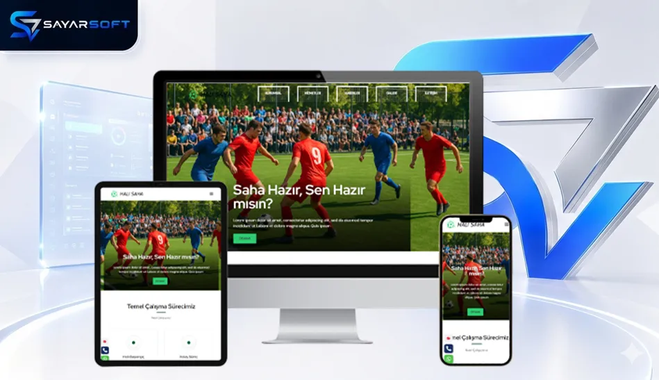 Halı Saha ve Spor Tesisi İşletmelerine Özel Hazır Web Sitesi Paketi