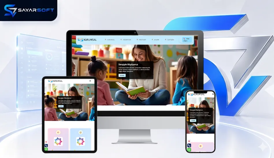 Anaokulu ve Kreşlere Özel Hazır Web Sitesi Paketi