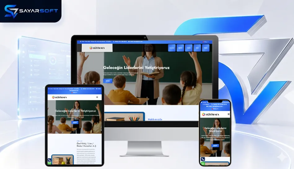 Eğitim Kurumları İçin Hazır Web Sitesi