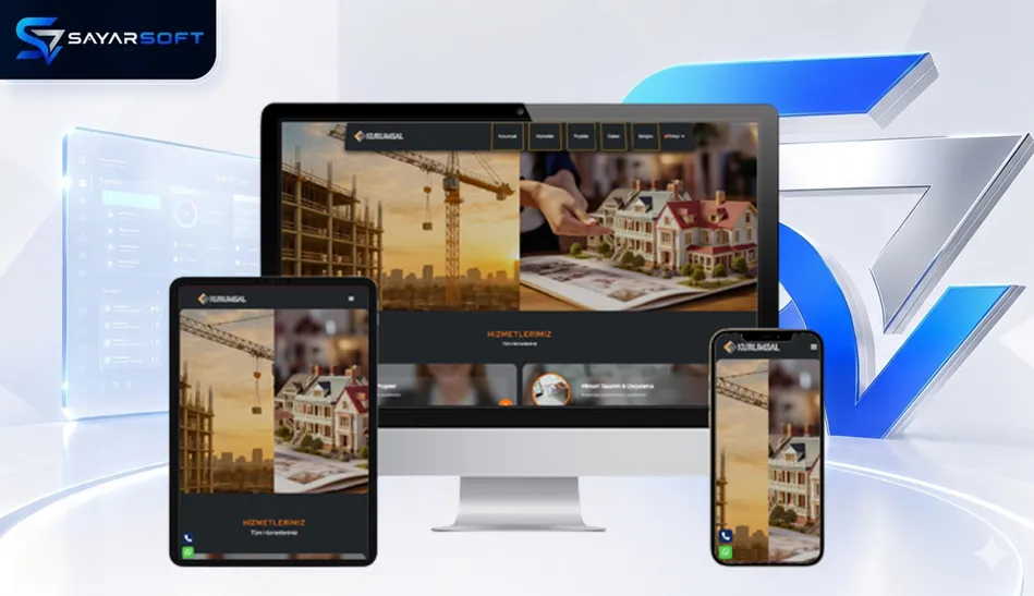 Mimarlık ve İnşaat Firmaları Hazır Web Sitesi
