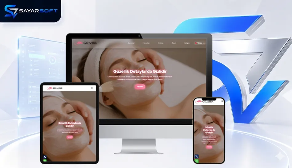 Güzellik Merkezi Hazır Web Sitesi