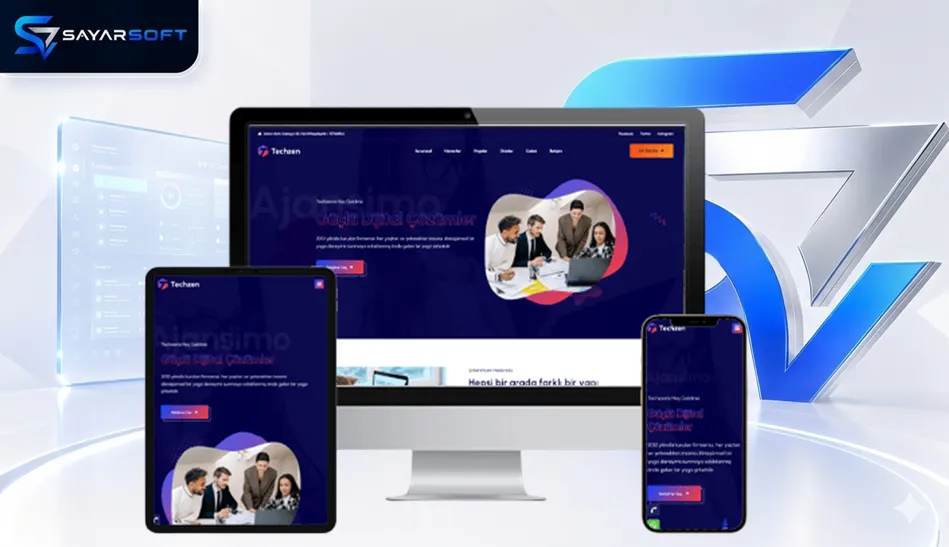Bilişim ve Yapay Zeka Firması Web Sitesi Paketi - Techzen