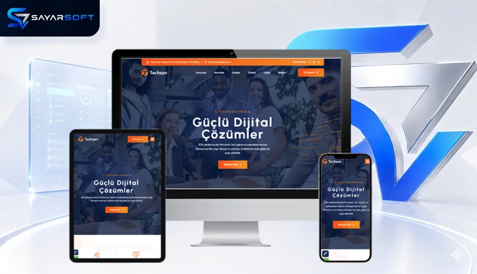 Dijital Teknoloji Firması Web Sitesi Paketi - Ether