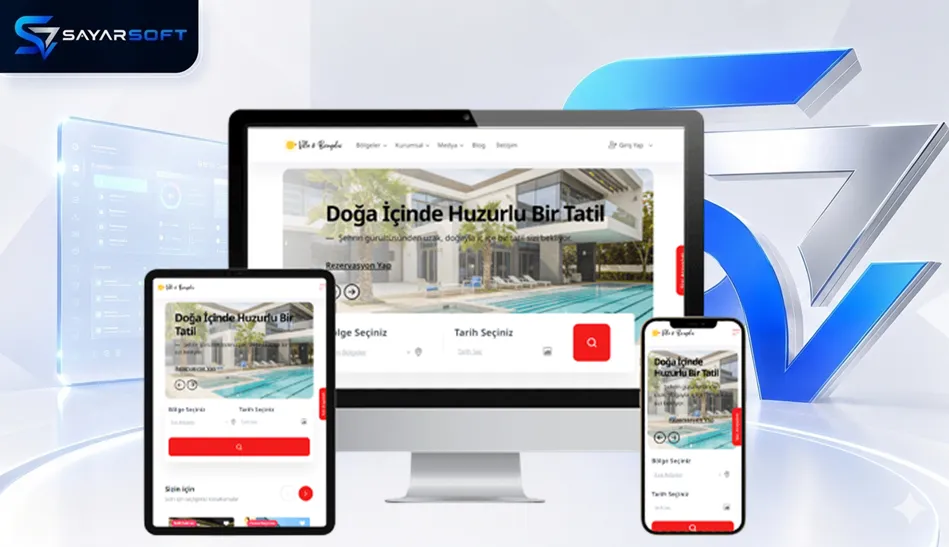 Villa ve Bungalov Kiralama Hazır Web Sitesi