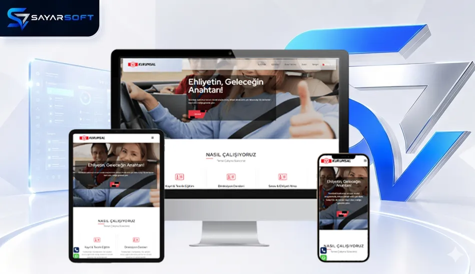 Sürücü Kursu ve Eğitim Firması Hazır Web Sitesi