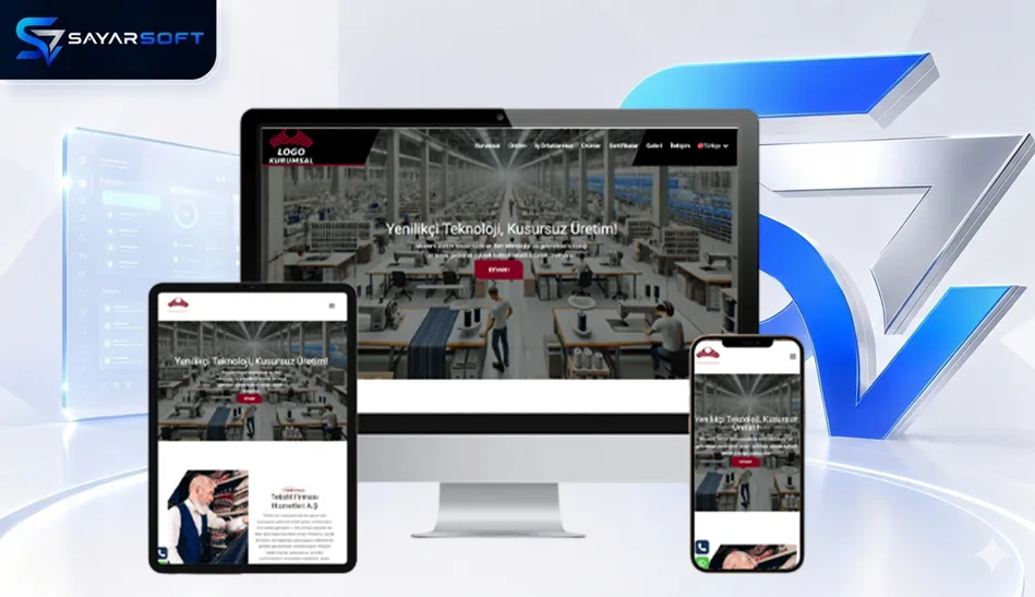 Tekstil Fabrikası ve Üretim Tesisi Hazır Web Sitesi