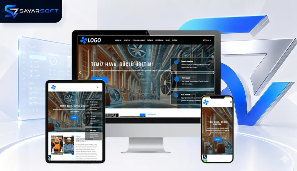 Havalandırma ve Sanayi Şirketi Hazır Web Sitesi