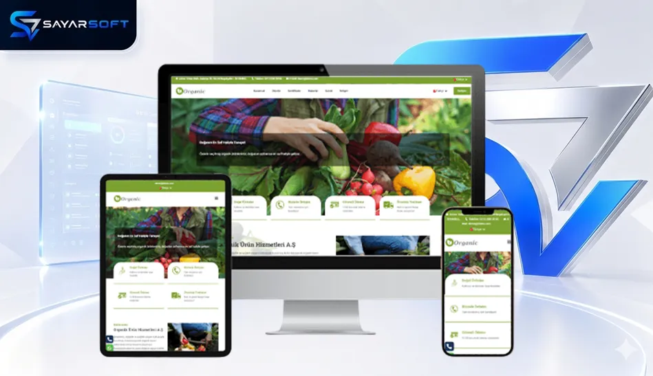 Tarım ve Organik Ürün Üretim Tesisi Hazır Web Sitesi