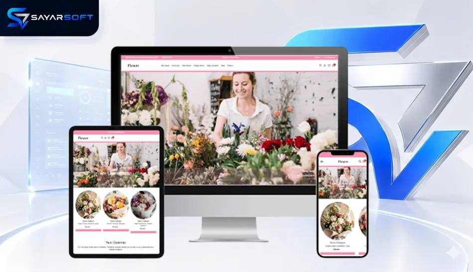 Çiçekçi ve Çiçek Satışı E-Ticaret Hazır Web Sitesi