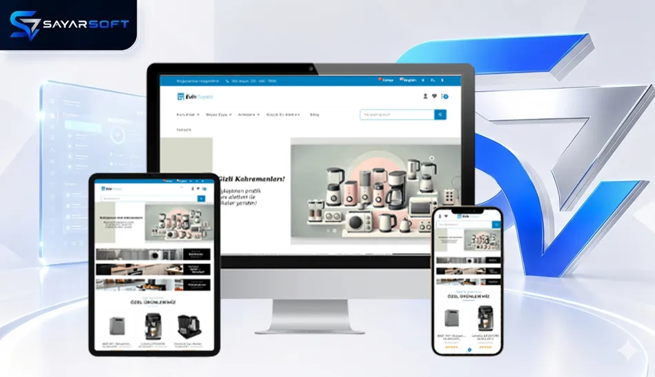 Online Beyaz Eşya Mağazası Hazır E-Ticaret Web Sitesi