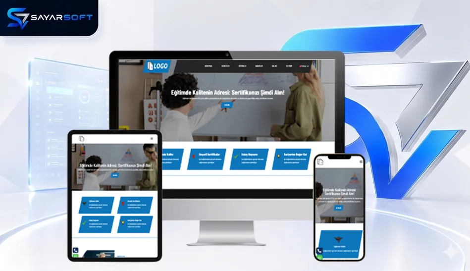 Mesleki Belgelendirme ve Eğitim Kursları Web Sitesi Paketi