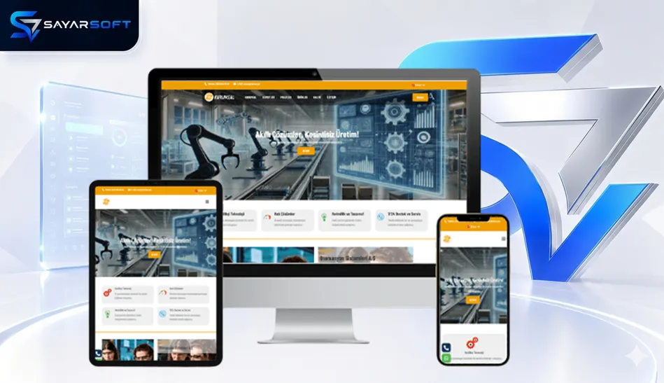 Endüstriyel Otomasyon ve Akıllı Sistemler Web Sitesi Paketi
