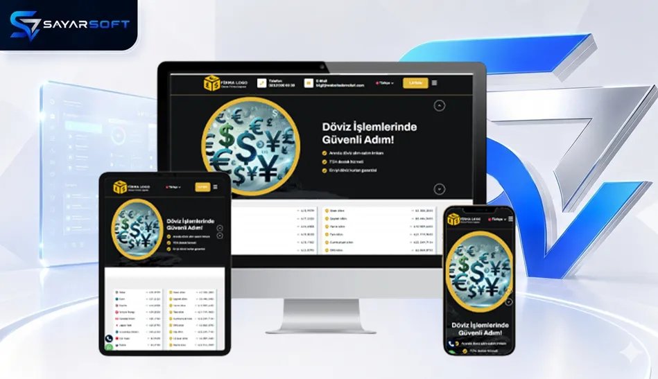 Döviz Bürosu ve Kuyumculuk Web Sitesi Paketi