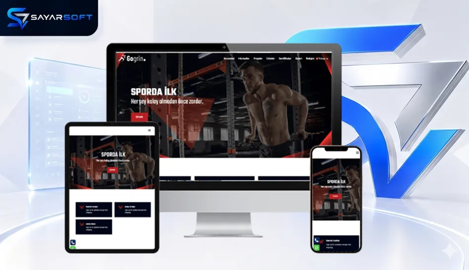 Fitness Salonu ve Spor Merkezi Web Sitesi Paketi