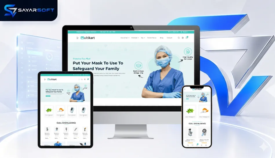 Medikal Ürünler ve Sağlık Ekipmanları E-Ticaret Web Sitesi Paketi