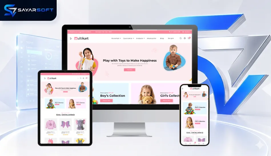 Bebek ve Çocuk Giyim E-Ticaret Web Sitesi Paketi