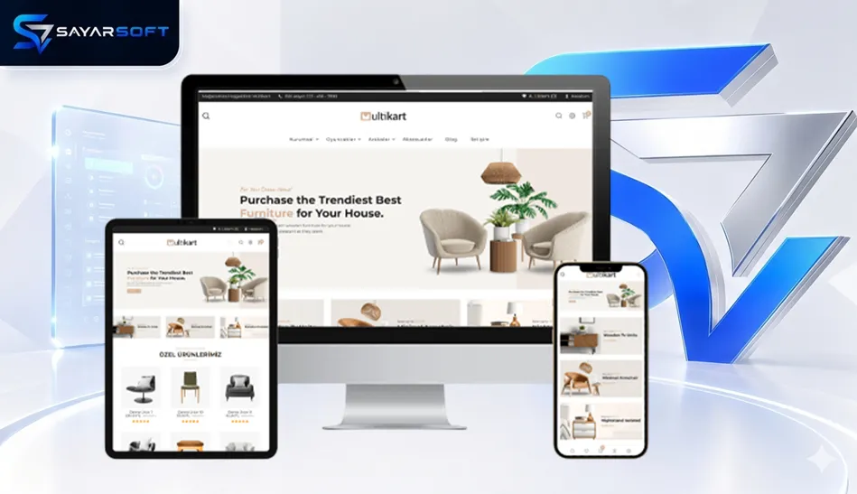 Mobilya ve Ev Dekorasyon E-Ticaret Web Sitesi Paketi