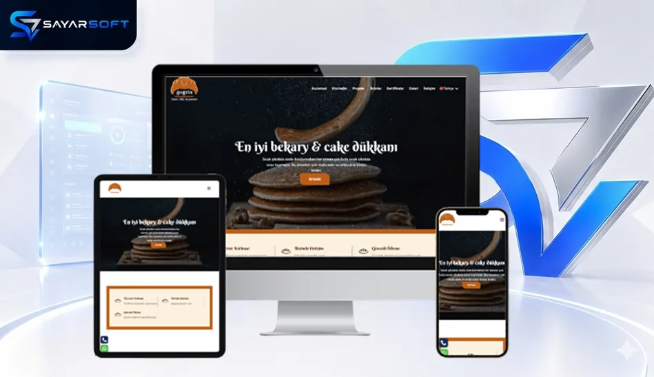 Pastane ve Tatlı Mağazası Web Sitesi Paketi