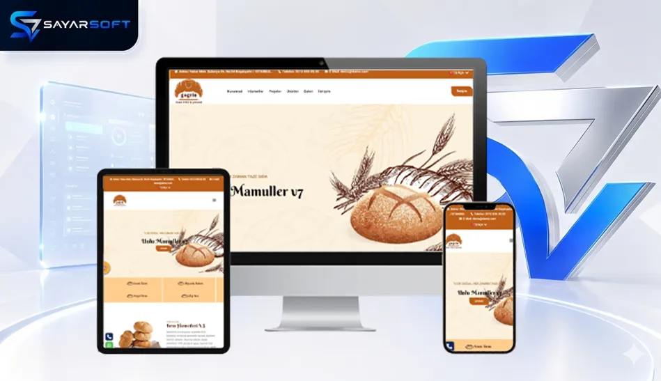 Fırın, Pastane ve Unlu Mamuller Web Sitesi Paketi