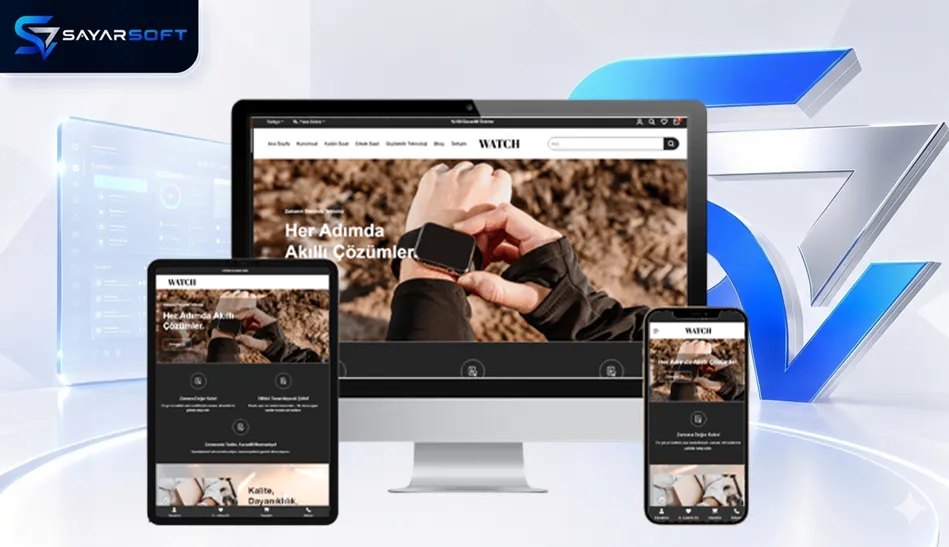 E-Ticaret Saat ve Aksesuar Satışı Hazır Web Sitesi Paketi