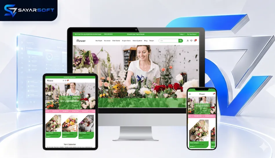 E-Ticaret Çiçekçilik Ürünleri Satışı Hazır Web Sitesi Paketi