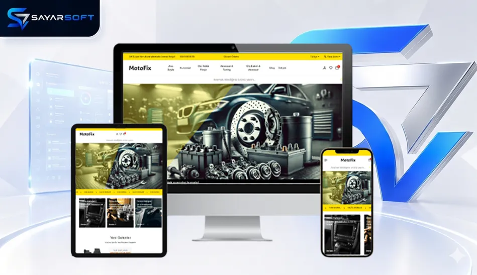 E-Ticaret Otomotiv Yedek Parça Satışı Hazır Web Sitesi Paketi