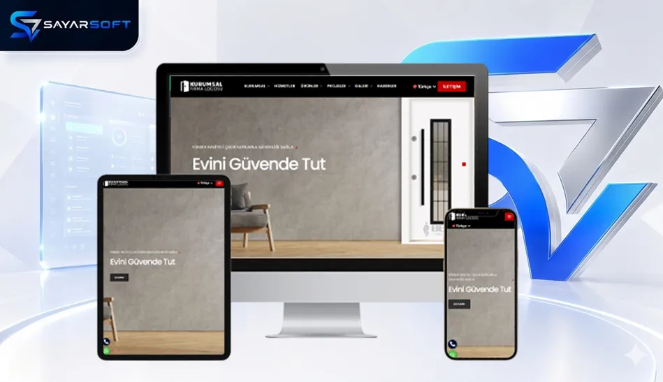 Çelik Kapı ve Kapı Sistemleri Hazır Web Sitesi Paketi