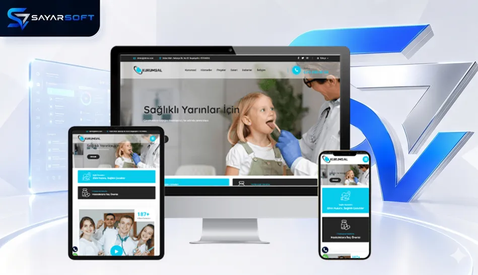 Çocuk Doktoru ve Çocuk Sağlığı Kliniği Hazır Web Sitesi Paketi