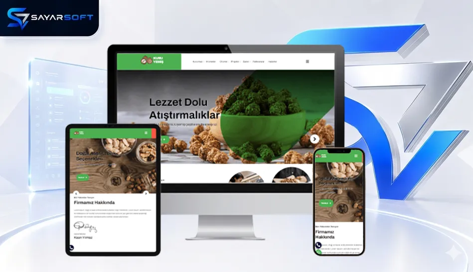 Kuruyemiş ve Organik Ürün Satışı Hazır Web Sitesi Paketi