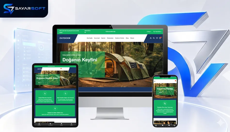E-Ticaret  Kamp Malzemeleri Satışı Hazır Web Sitesi Paketi