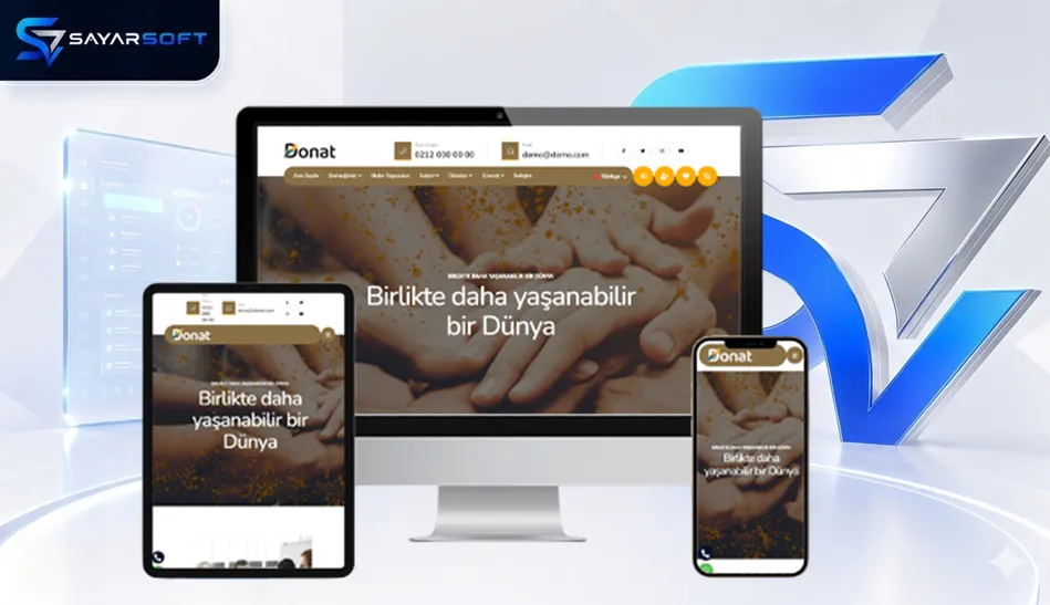 Dernek, Vakıf ve Bağış Organizasyonu Hazır Web Sitesi Paketi