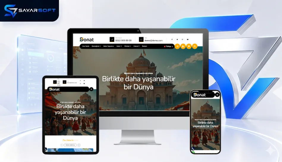 Vakıf ve Dernek Yönetimi Hazır Web Sitesi Paketi
