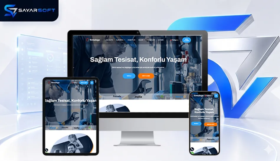 Sıhhi Tesisat ve Doğalgaz Hizmetleri Web Sitesi Paketi
