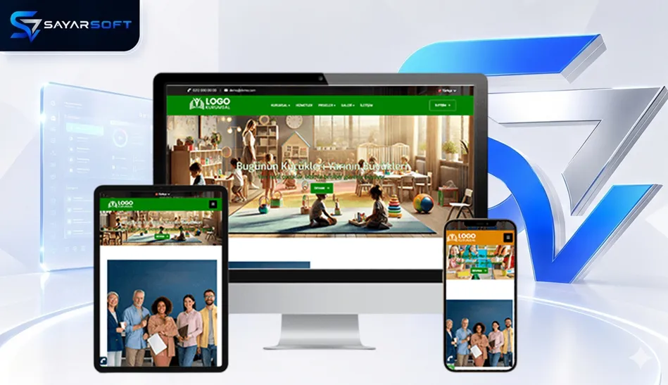 Kreş, Anaokulu ve Eğitim Kurumu Web Sitesi Paketi