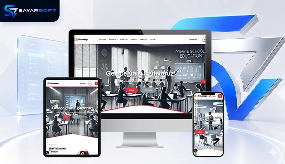Özel Eğitim Kurumu, Kolej ve Kurs Merkezi Web Sitesi Paketi