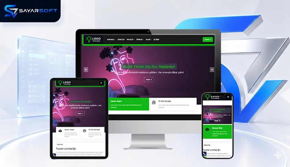 LED Tabela ve Açık Hava Reklamcılığı Web Sitesi Paketi