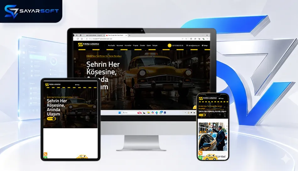 Taksi Durağı ve Taksi Hizmetleri Web Sitesi Paketi